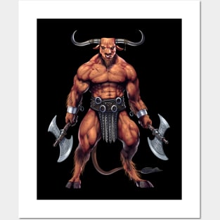 Ancient Greek Mythology Minotaur Posters and Art